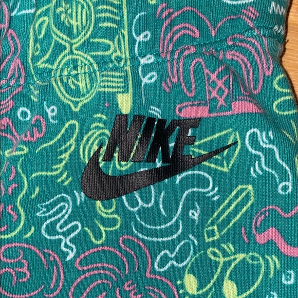 Nike Teal Patterned Leggings* Medium - Picture 2 of 4